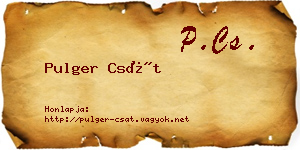 Pulger Csát névjegykártya
